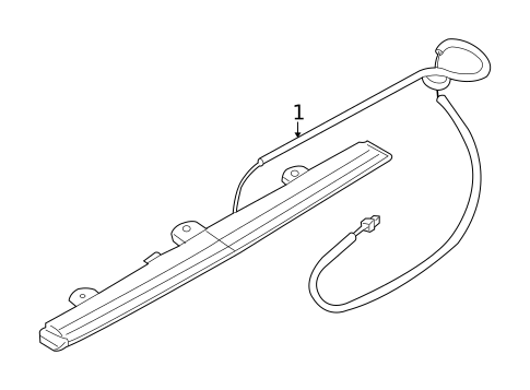 High Mounted Stop Lamp for 2008 Nissan Versa #2