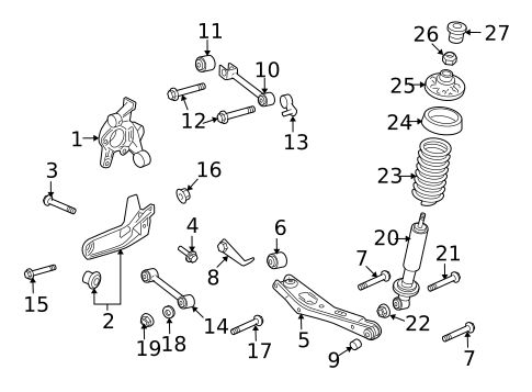 Rear Suspension for 2008 Ford Explorer Sport Trac #0
