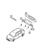68609970AA - Body Sheet Metal Except Doors: Roof Rear Header for Mopar Image