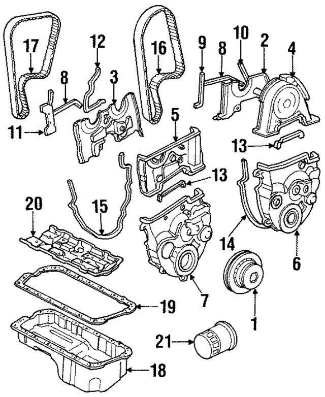 11830PT0000 - Engine: Engine Timing Cover for Honda Image