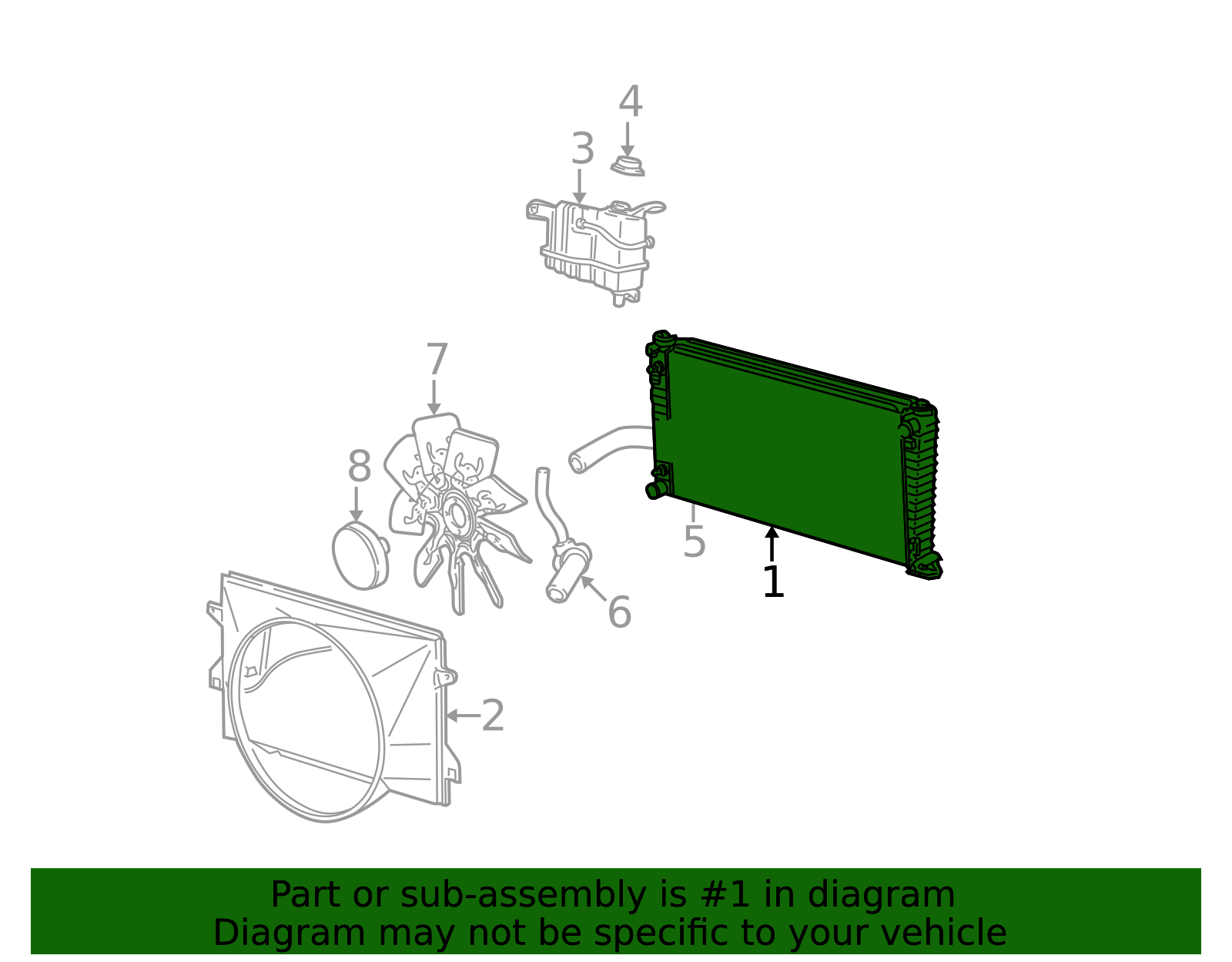 Engine 8343 Radiator - OEM Engine Cooling Core for Ford | AutoNation Parts