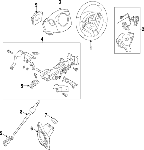 Steering Column for 2010 INFINITI FX50 #0