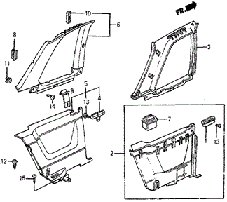 Interior Lining for 1984 Honda Prelude #0