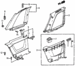 90662671003 - Interior/Bumper: GROMMET, SCREW (5MM) (WHITE) for Honda Image