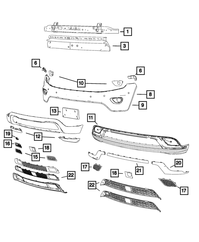 « 68223472AA – Frame, Bumper and Fascia : Energie, Avant Absorbeur pour Mopar Image »