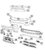 1WL271RPAC - Frame, Bumper and Fascia: Front Upper Fascia for Jeep: Grand Cherokee Image