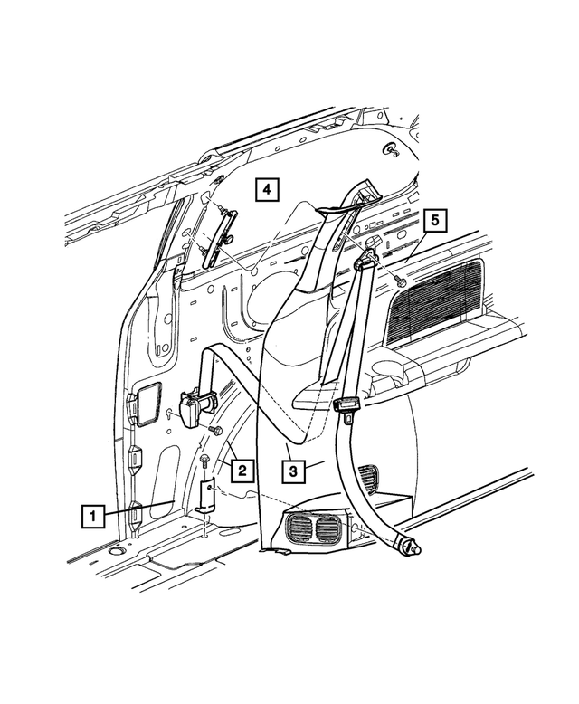 6036259AA - Interior Trim: Hex Head Bolt for Mopar Image