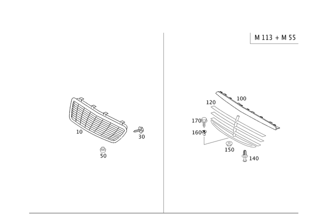 2038800183 - Attachment Parts: Panelling for Mercedes-Benz: C230, C240, C280, C32 AMG, C320, C350 Image image
