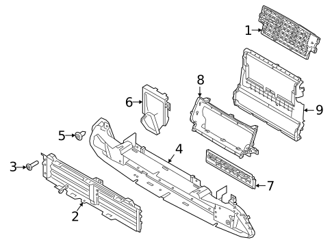 Radiator & Components for 2023 Land Rover Range Rover Velar #2