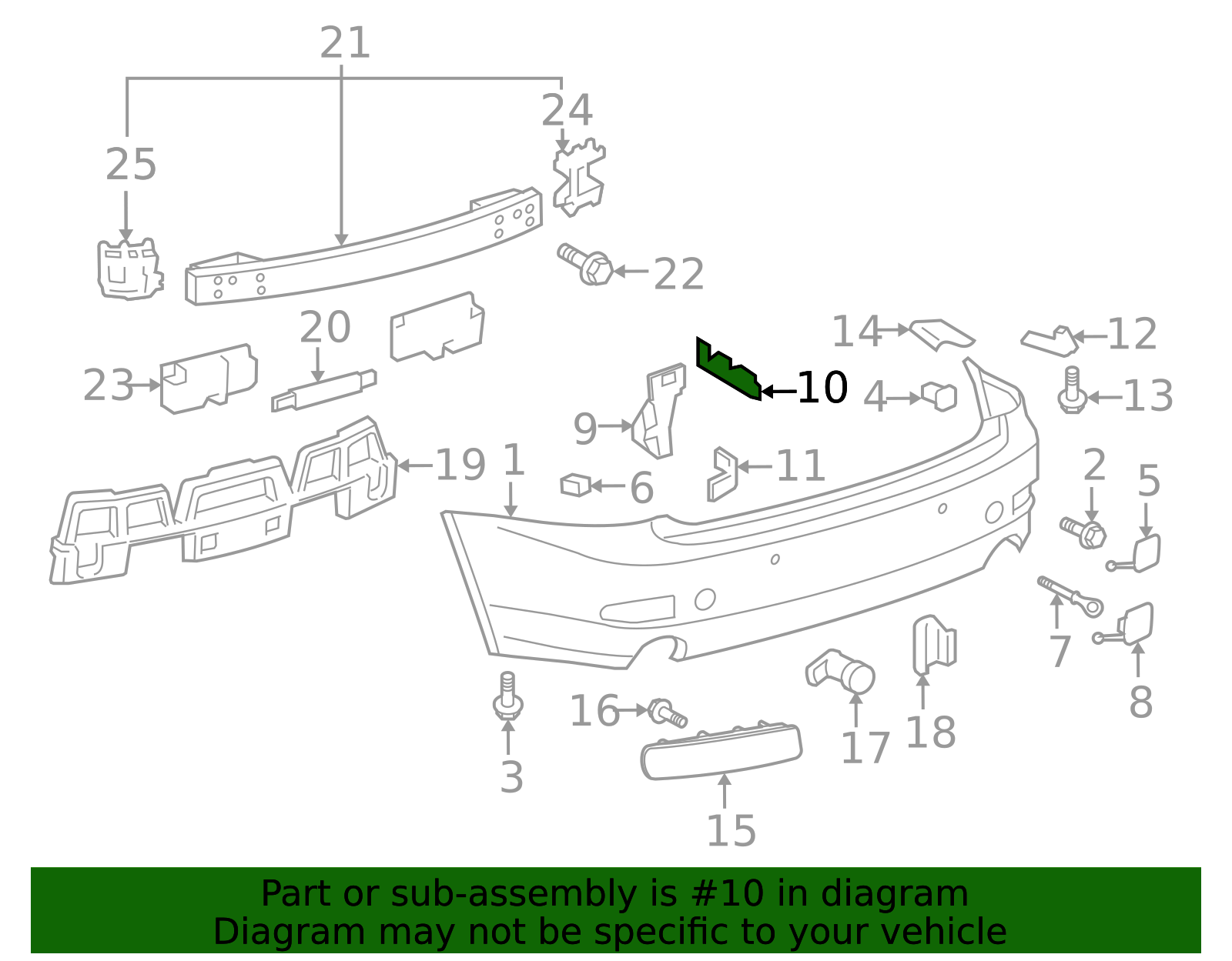 52158-53040 - Bumper Cover Support Rail - 2006-2014 Lexus | My L Parts