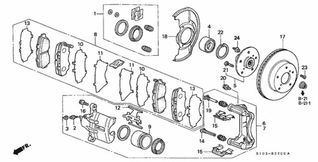 Front Brake for 2000 Honda CR-V #0