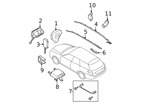 Air Bag Components for 2005 Subaru Outback #0