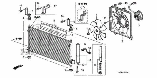 A/C Condenser for 2012 Honda Fit #0
