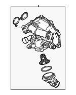 6K121111P - Cooling System: Thermostat Unit for Volkswagen: Beetle, Jetta, Passat Image