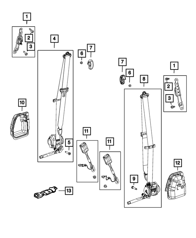6509937AA - Restraints: Pan Head Locking Screw for Mopar Image image