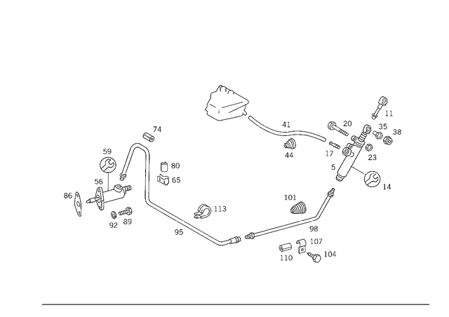 2901967 - : Repair Kit, Pedal for Mercedes-Benz: 220D, 230, 240D, 280, 280C, 280CE, 280S, 280SE, 280SEL, 300SE, 300SEL Image