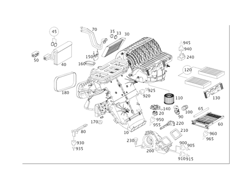 Heater Case with Blower for 2011 Mercedes-Benz GL550 #0
