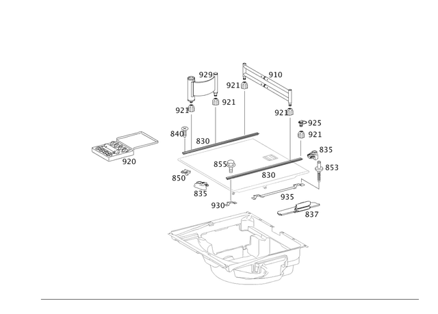2118400626 - Covering and Lining: Rail for Mercedes-Benz: E320, E500 Image image