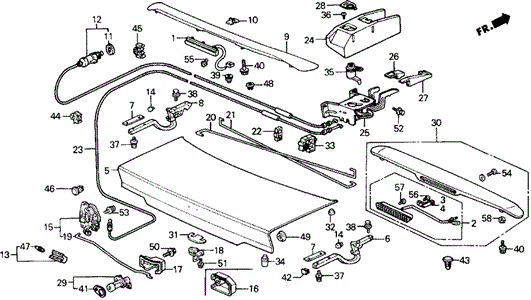 Trunk Lid for 1991 Honda Prelude #0
