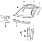 94450207900 - Body: Upper Panel for Porsche: 924, 944 Image