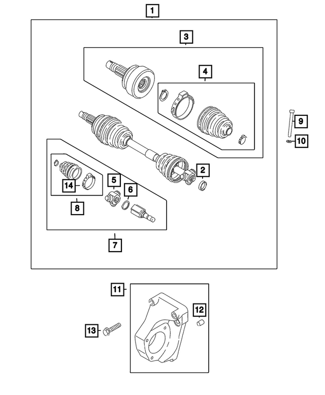 6106360AA - Differential and Drive Line: Hex Head Bolt for Mopar Image