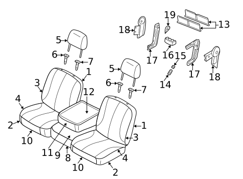 Front Seat Components for 2004 Dodge Ram 2500 #5