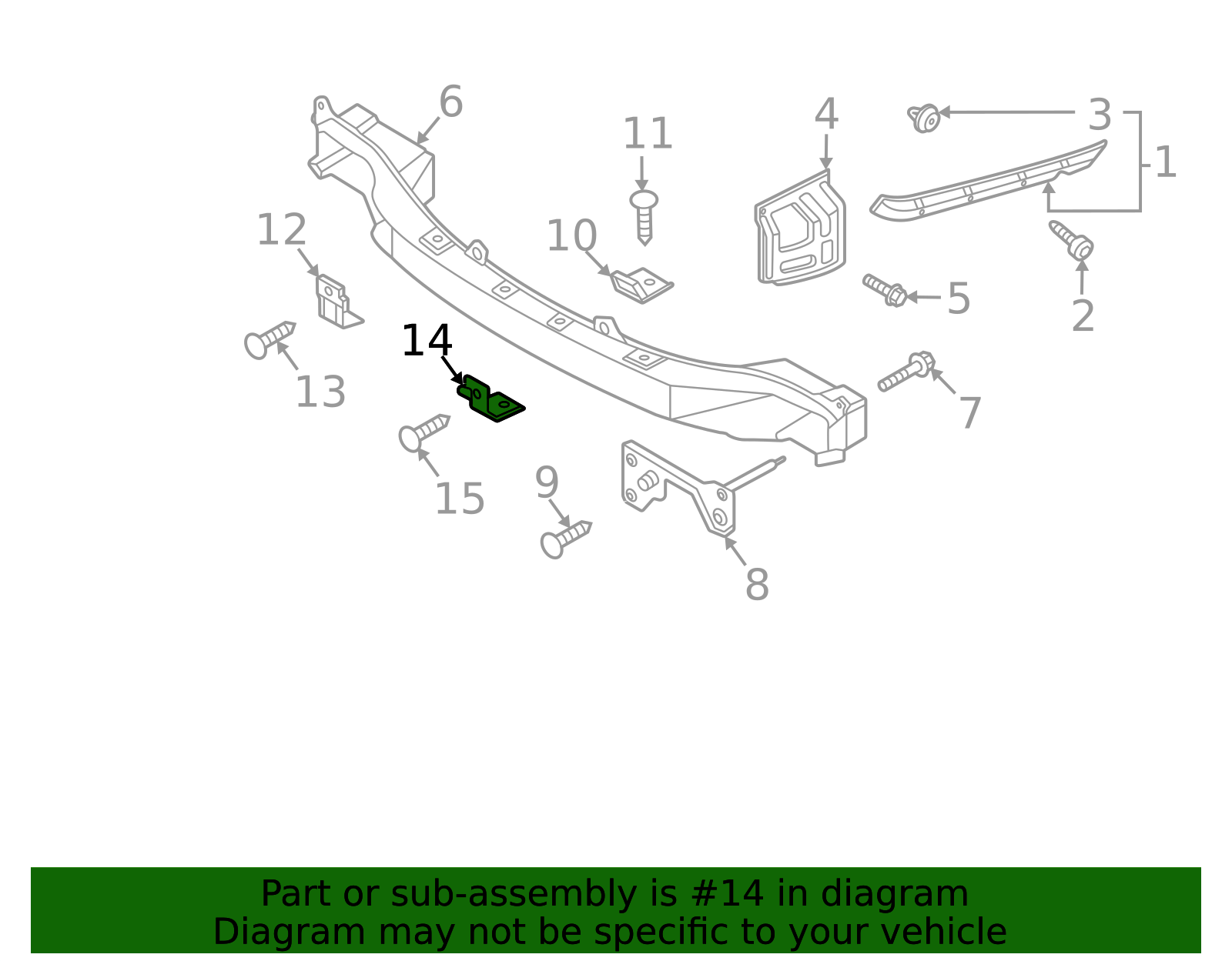 86636-R5000 - Center Bracket 2021-2023 Kia Sorento | Kia.Parts Store