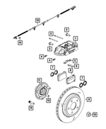 68368089AA - Brakes: Disc Brake Caliper Assembly, Left for Mopar Image