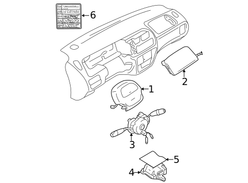 Air Bag Components for 2003 Suzuki Grand Vitara #0
