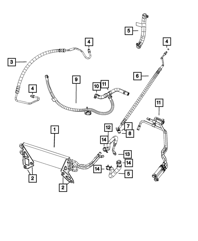 68359764AF - : Power Steering Return Hose for Mopar Image