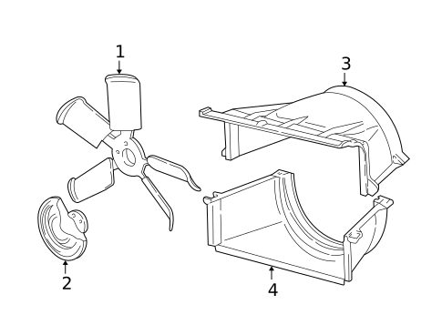 Cooling Fan, Clutch & Motor for 1998 GMC C2500 Pickup #1