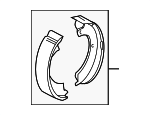 4800A022 - Brakes: Park Brake Shoes for Mitsubishi Image
