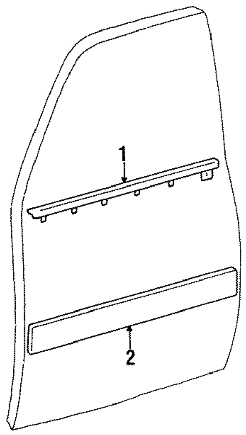 Exterior Trim - Front Door for 1997 Toyota Land Cruiser #0