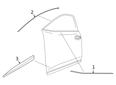 Exterior Trim - Front Door for 2023 Nissan Murano #0
