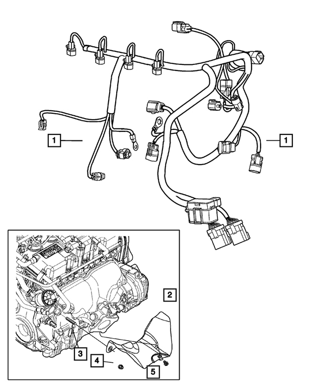 « 5084444AA –  : Moteur Cablage pour Mopar Image »