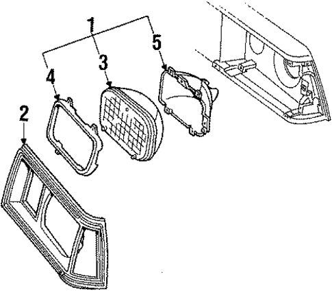 Headlamp Components for 1987 Chevrolet El Camino #1