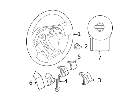Steering Wheel & Trim for 2014 Nissan Xterra #0