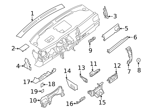 Instrument Panel Components for 2024 Nissan TITAN #0