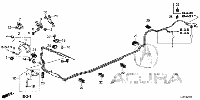 Fuel Pipe (2WD) (2) for 2017 Acura TLX #0