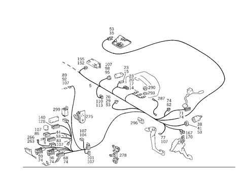 Inboard Cable Harness & Belt Warning Device for 1997 Mercedes-Benz C230 #0