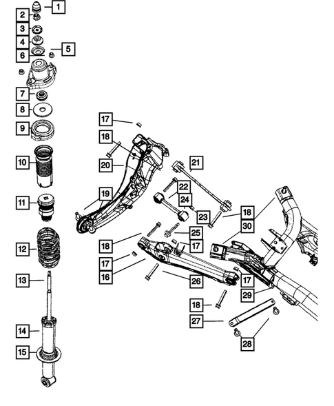 Rear Suspension and Cradle for 2008 Jeep Patriot #0