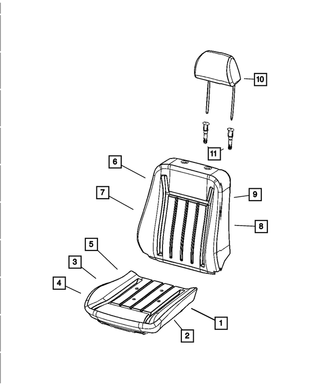 4610213AA - Interior Trim: Seat Cushion Pan, Power Seat for Mopar Image