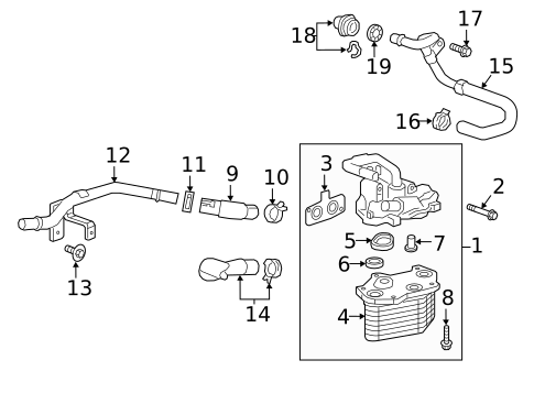 Oil Cooler for 2019 Cadillac CT6 #0
