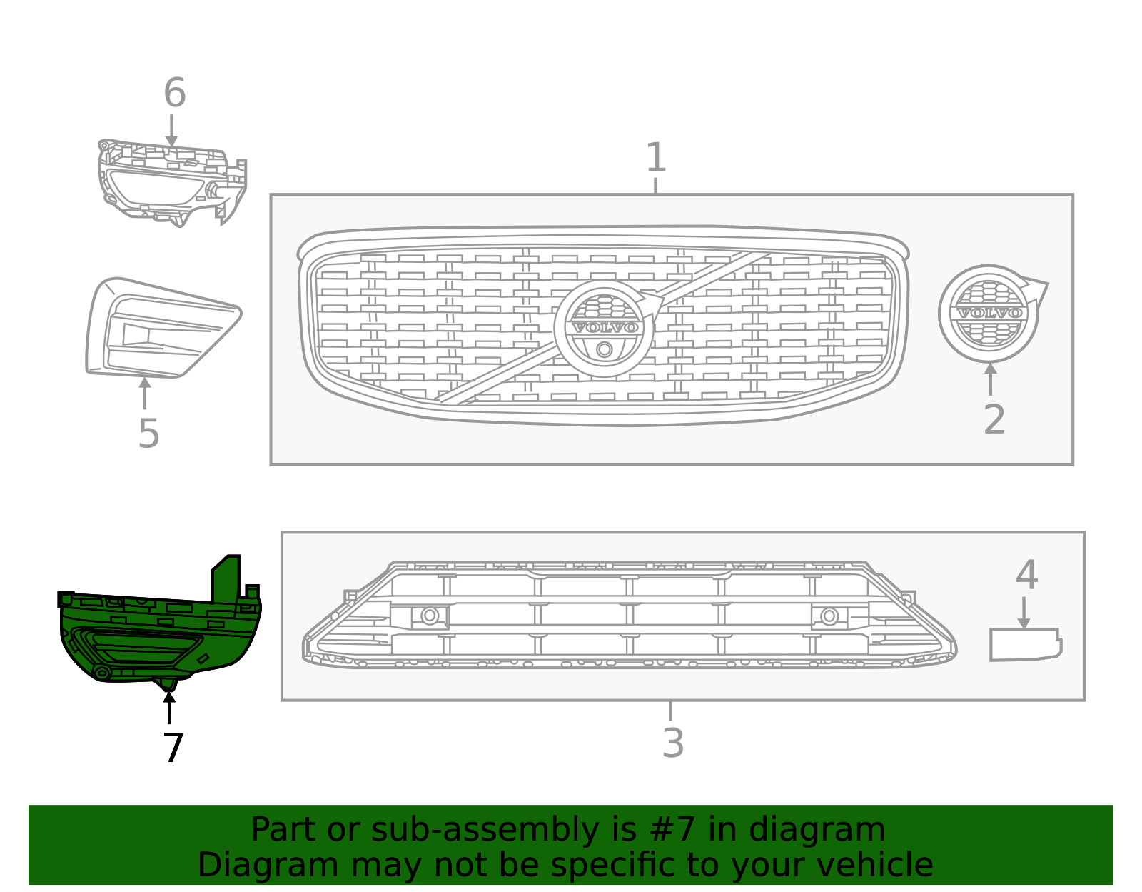 Genuine Grille Bracket for 2018-2021 Volvo XC60 | Part# 31455182 | Over ...