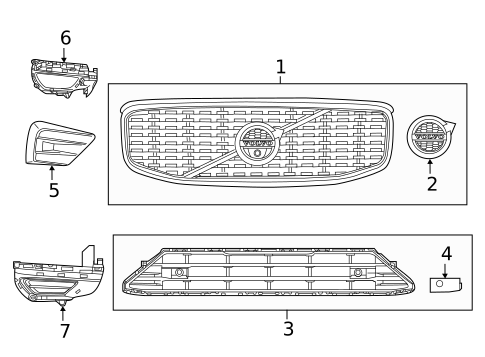 Grille for 2021 Volvo XC60 #0