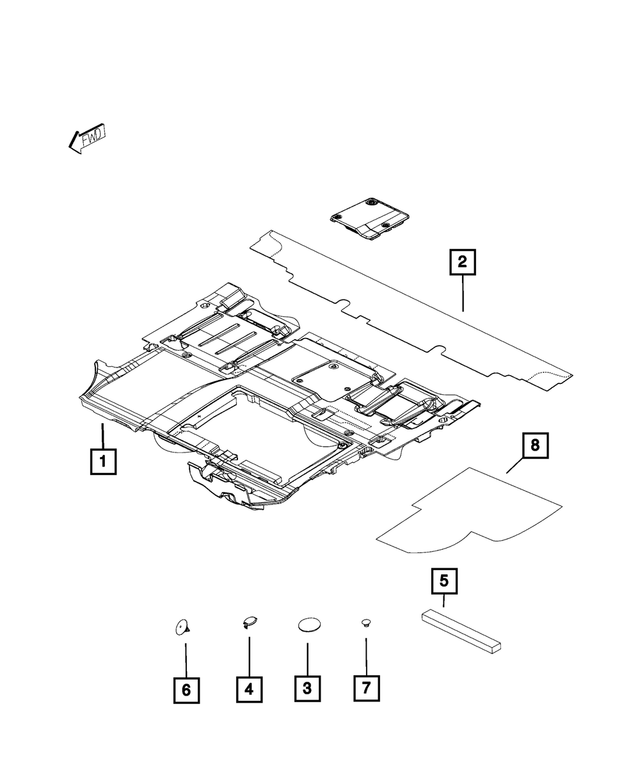 6CT20JXWAA - : Front Floor Carpet for Mopar Image