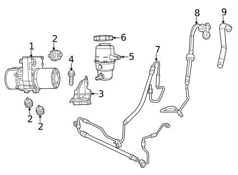 Pump & Hoses for 2011 Dodge Durango #0