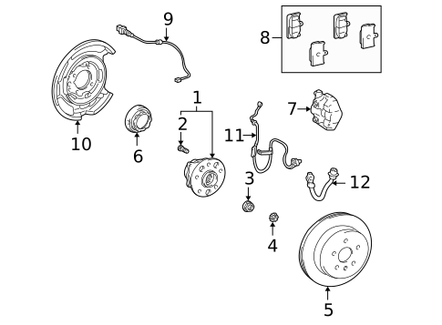 Rear Brakes for 2006 Lexus LS430 #0