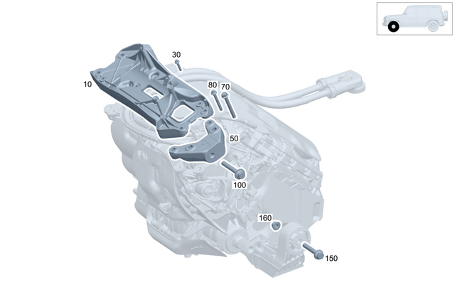4652431500 - Engine/Transmission Suspension: Crossmember for Mercedes-Benz: G580 Image image