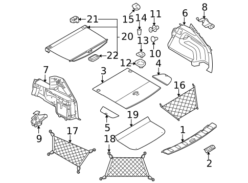 Interior Trim - Rear Body for 2008 Saab 9-3 #1
